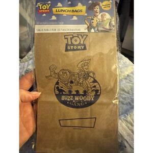 Disney Pixar TOY STORY LICENSED PAPER LUNCH BAGS Lunchbox BUZZ & WOODY 15 NIP